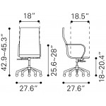 Glider High Back Office Chair White