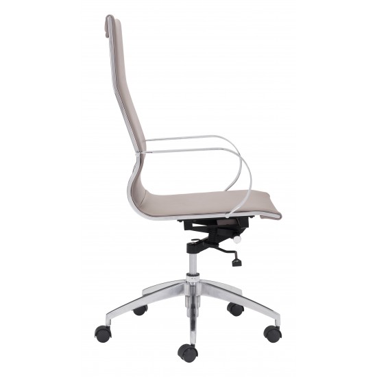 Glider High Back Office Chair Taupe