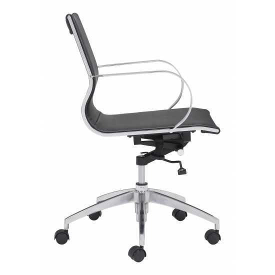 Glider Low Back Office Chair Black