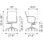 Glider Low Back Office Chair White