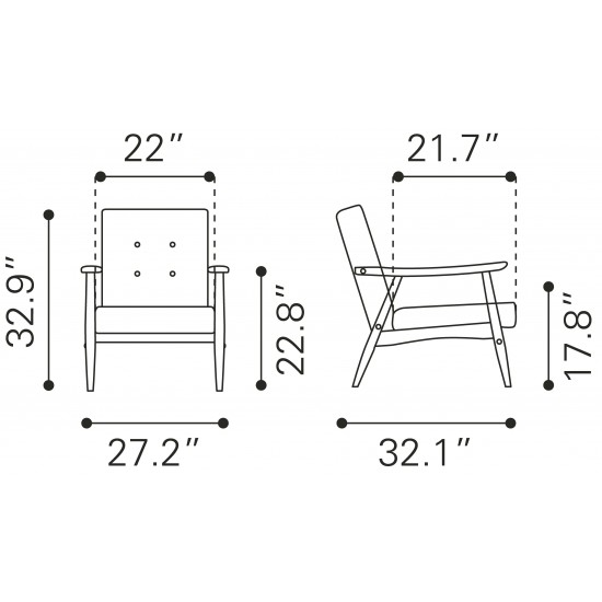 Rocky Arm Chair White