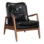 Bully Lounge Chair & Ottoman Black