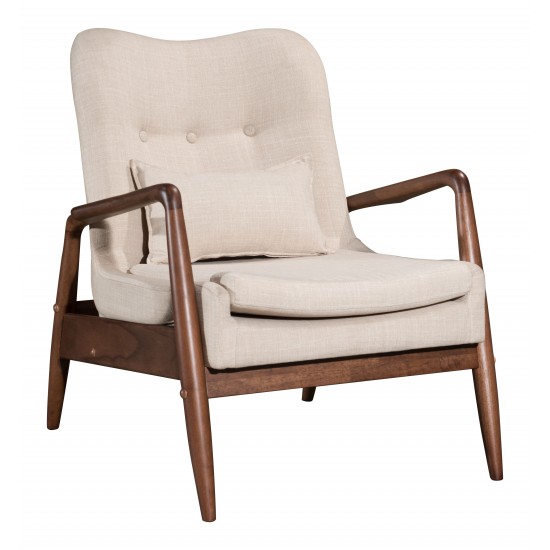 Bully Lounge Chair & Ottoman Beige