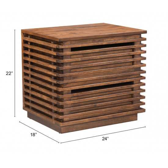 Linea End Table Walnut