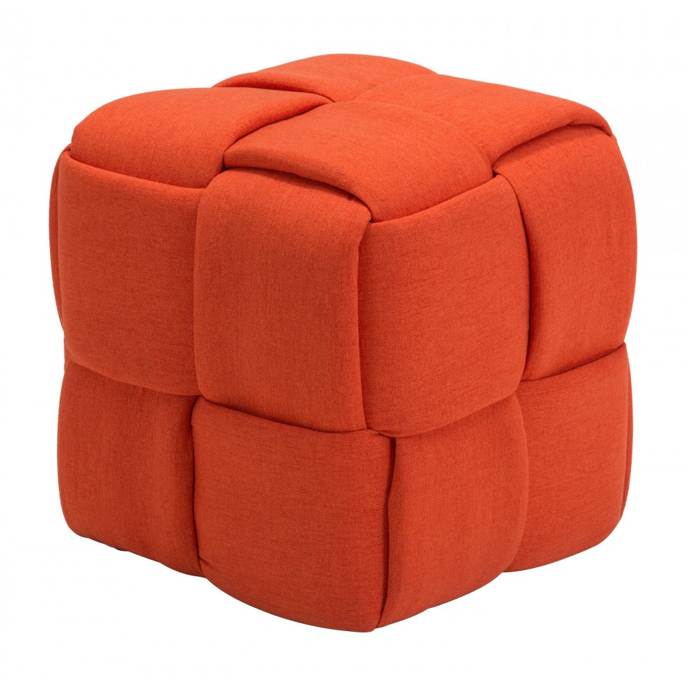 Checks Stool Orange