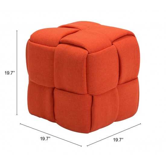 Checks Stool Orange