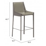 Fashion Bar Chair (Set of 2) Gray