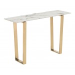 Atlas Console Table White & Gold