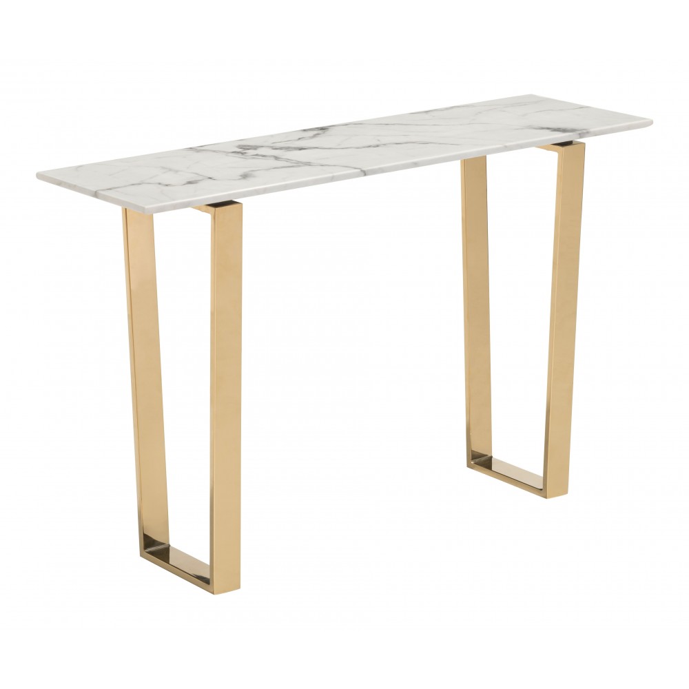 Atlas Console Table White & Gold