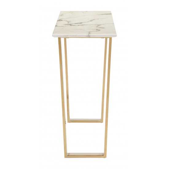 Atlas Console Table White & Gold