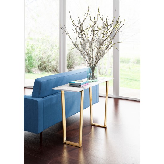 Atlas Console Table White & Gold