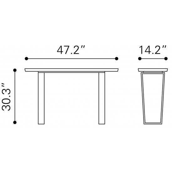 Atlas Console Table White & Gold