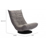 Down Low Swivel Chair Gray