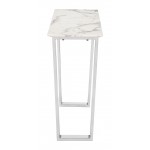 Atlas Console Table White & Silver