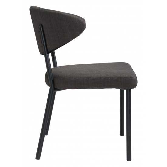 Pontus Dining Chair (Set of 2) Charcoal Gray