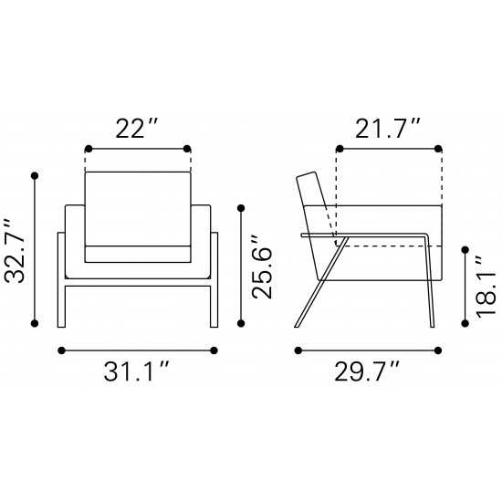 Homestead Lounge Chair Gray