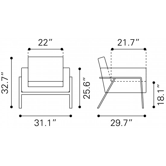 Homestead Lounge Chair White