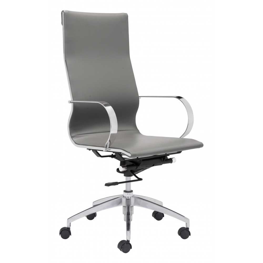 Glider High Back Office Chair Gray Glider High Back Office Chair Gray