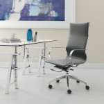 Glider High Back Office Chair Gray