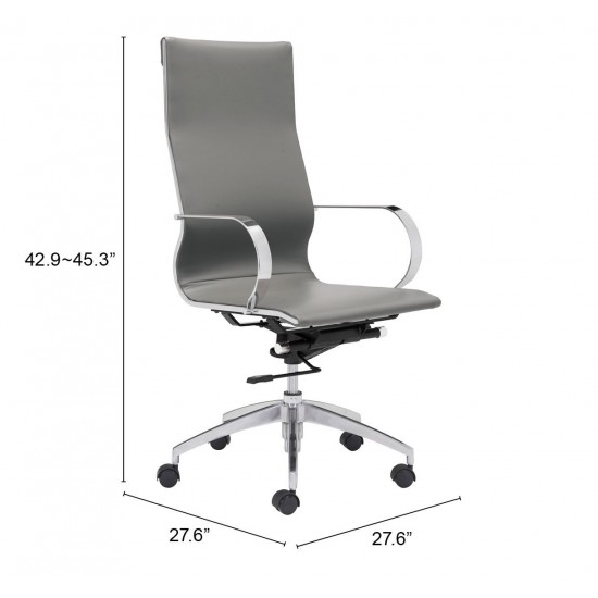 Glider High Back Office Chair Gray