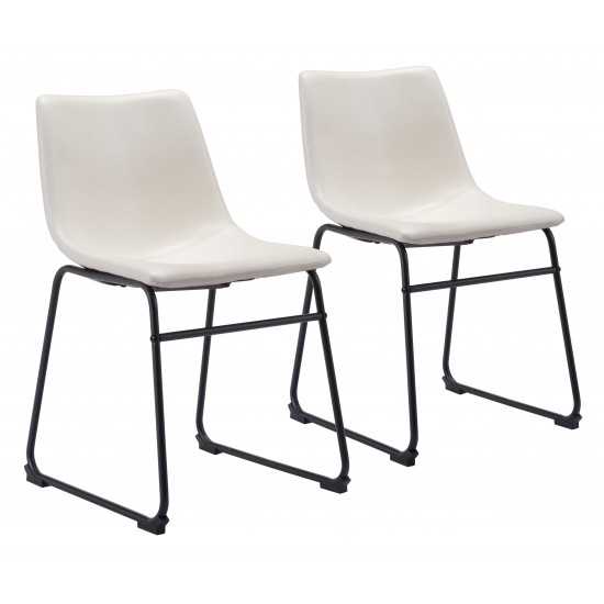 Smart Dining Chair (Set of 2) Distressed White