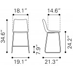 Smart Counter Chair Distressed White