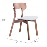 Russell Dining Chair (Set of 2) Walnut & Gray