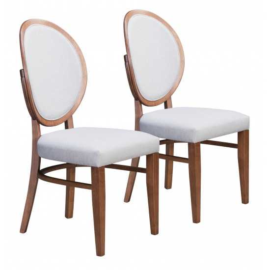 Regents Dining Chair (Set of 2) Walnut & Gray