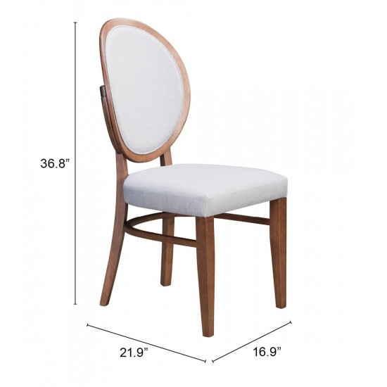 Regents Dining Chair (Set of 2) Walnut & Gray