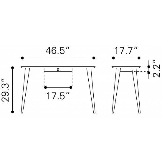 Zane Desk Walnut
