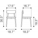 Newman Dining Chair (Set of 2) Walnut & Gray