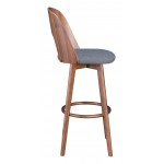 Anton Barstool (Set of 2) Walnut & Dark Gray