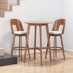 Anton Barstool (Set of 2) Walnut & Light Gray