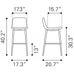 Tangiers Bar Chair (Set of 2) White