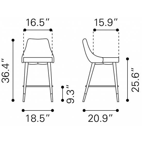 Piccolo Counter Chair Gray