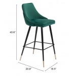 Piccolo Bar Chair Green