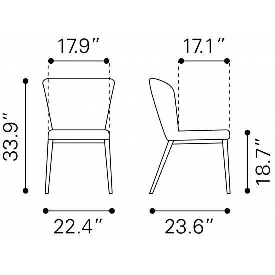 Tolivere Dining Chair (Set of 2) Green