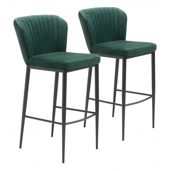 Tolivere Bar Chair (Set of 2) Green