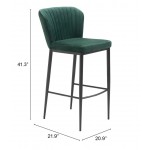 Tolivere Bar Chair (Set of 2) Green