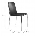 Alex Dining Chair (Set of 4) Black