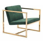 Alt Arm Chair Green & Gold