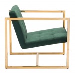 Alt Arm Chair Green & Gold