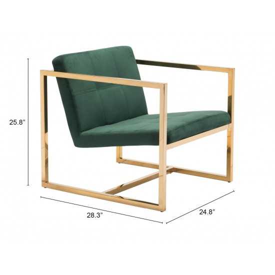 Alt Arm Chair Green & Gold