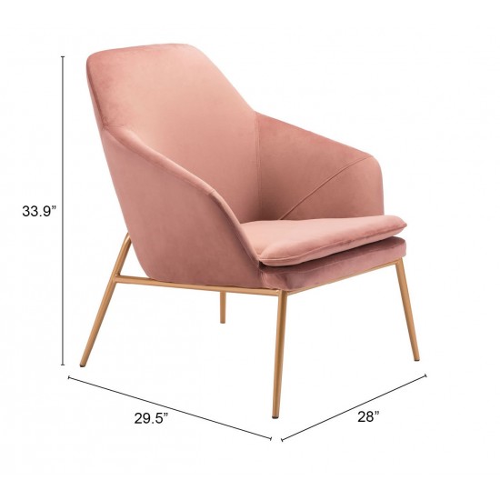 Debonair Arm Chair Pink & Gold