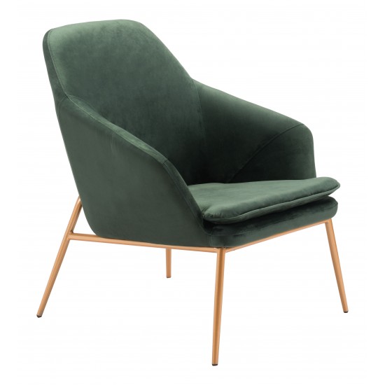 Debonair Arm Chair Green & Gold