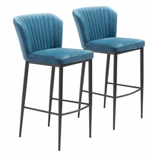 Tolivere Bar Chair (Set of 2) Blue