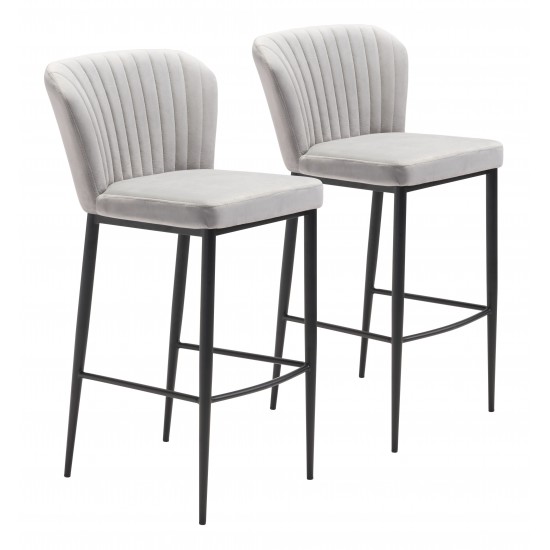 Tolivere Bar Chair (Set of 2) Gray