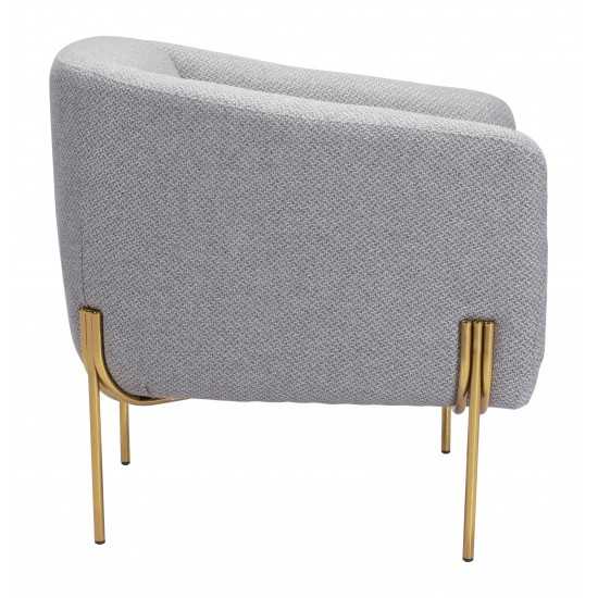Micaela Arm Chair Gray & Gold
