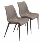 Magnus Dining Chair (Set of 2) Gray & Walnut