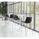 Magnus Bar Chair (Set of 2) Black & Silver